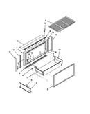 Freezer door and basket parts