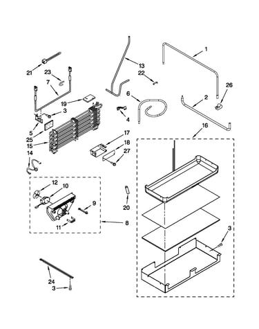 Lower unit and tube parts