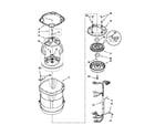 Whirlpool WTW8200YW0 motor, basket and tub parts diagram