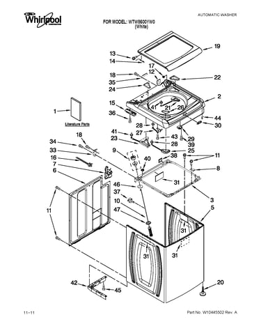 Top and cabinet parts