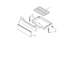 Whirlpool WFE371LVS1 drawer & broiler parts diagram