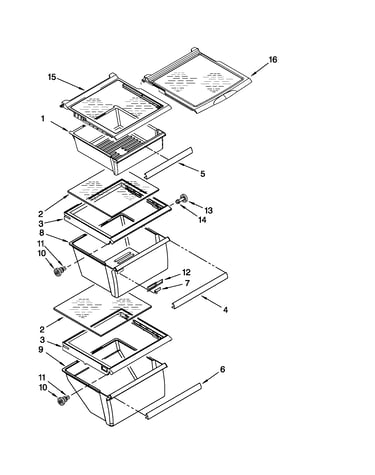 Refrigerator shelf parts