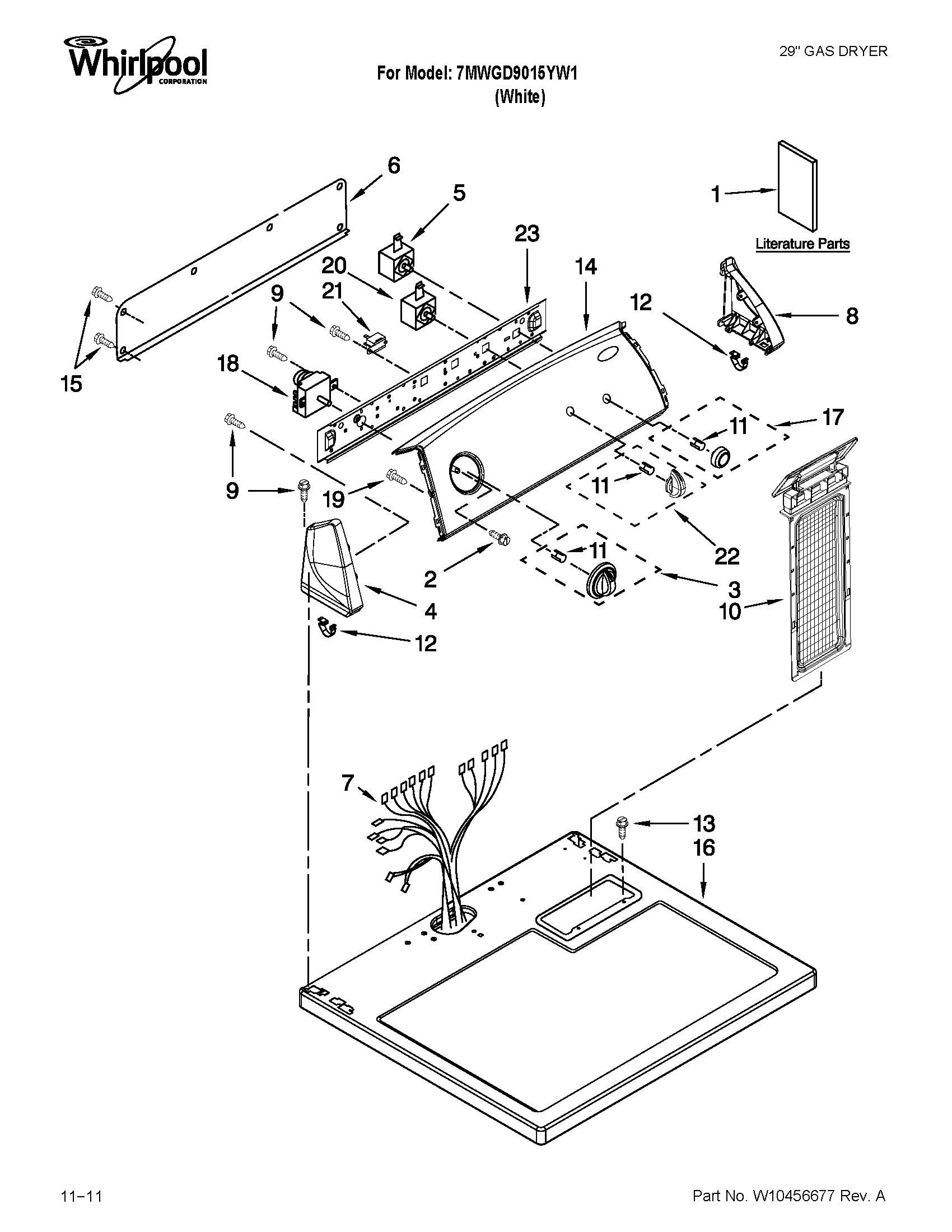 Top and console parts