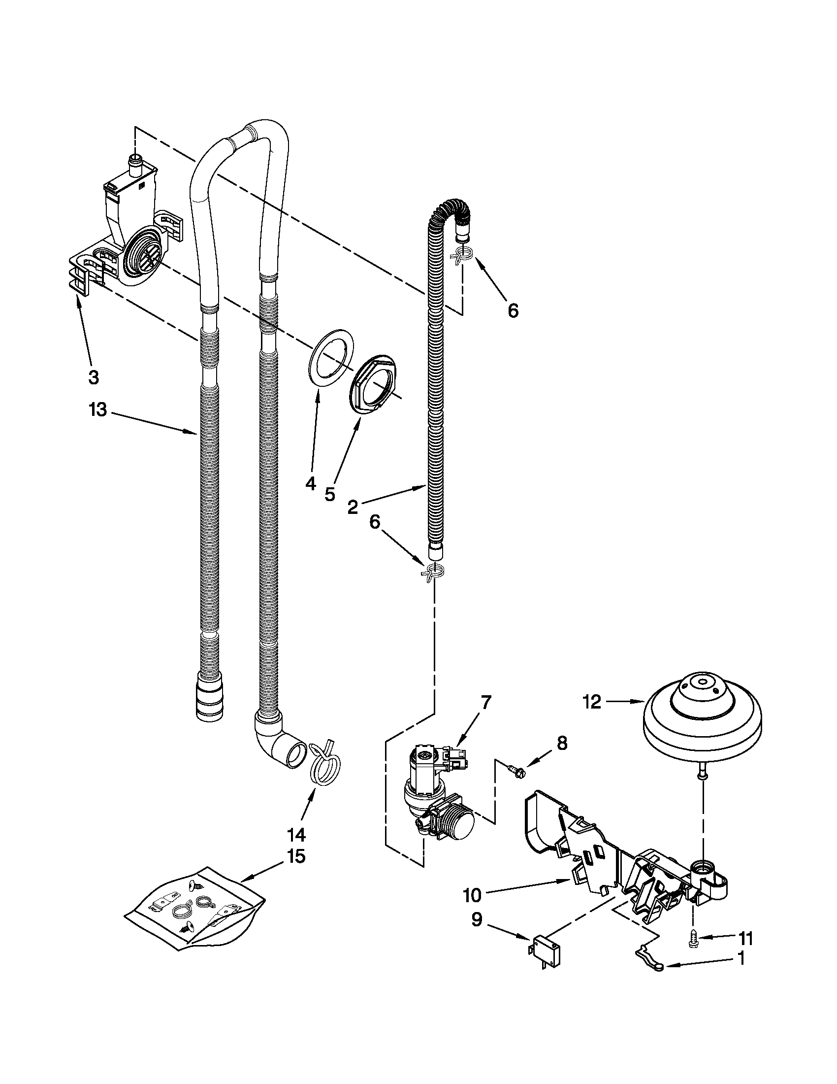 Fill, drain and overfill parts