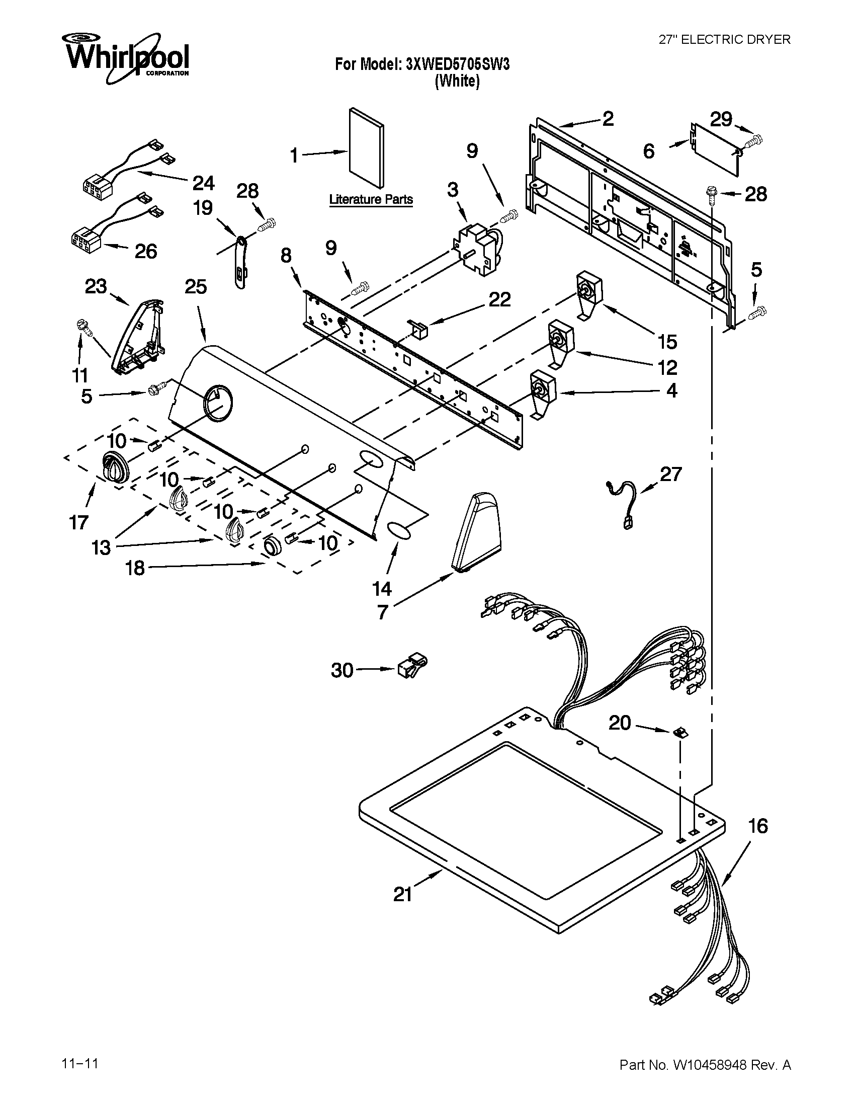 Top and console parts