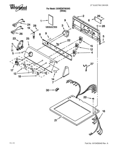 Top and console parts