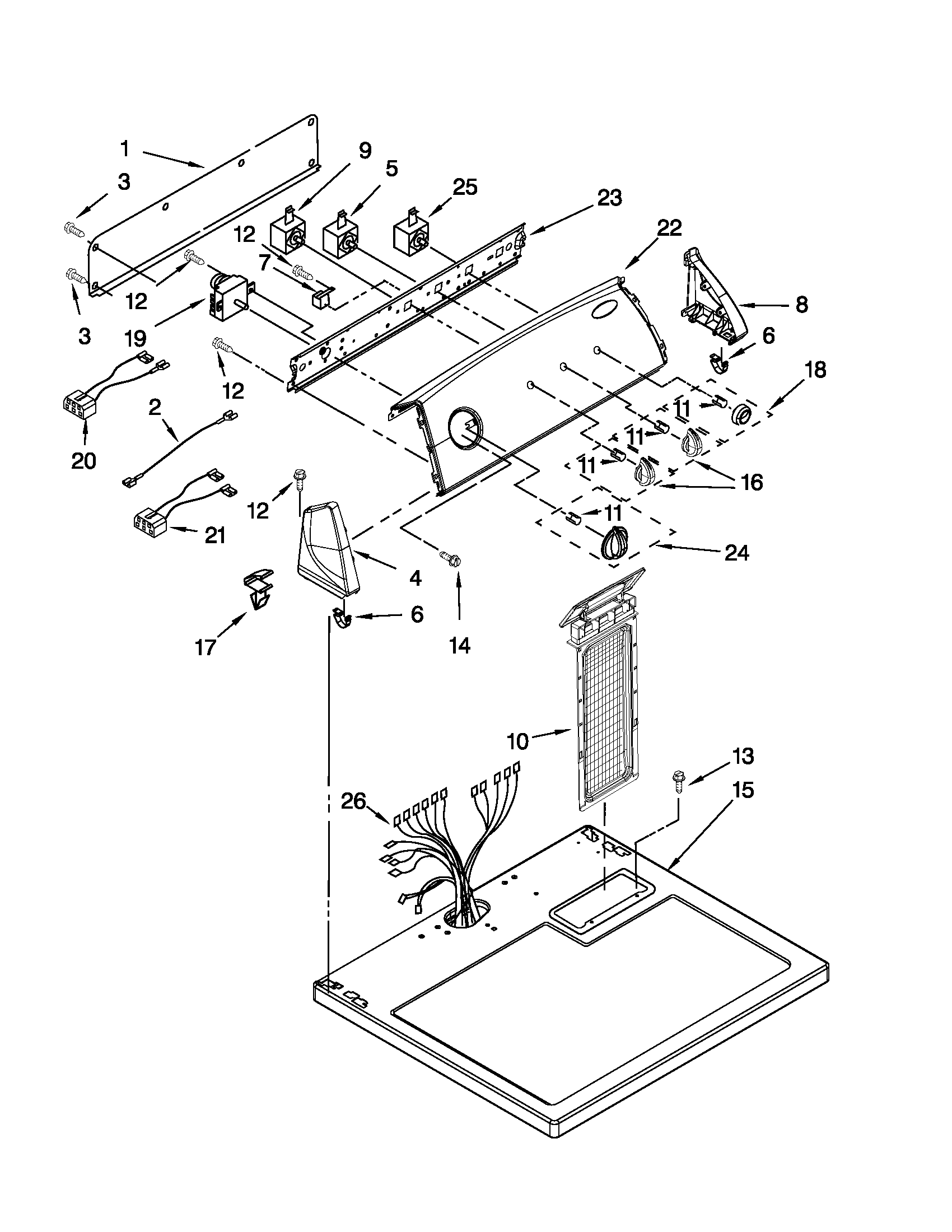 Top and console parts