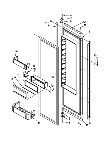 Refrigerator door parts