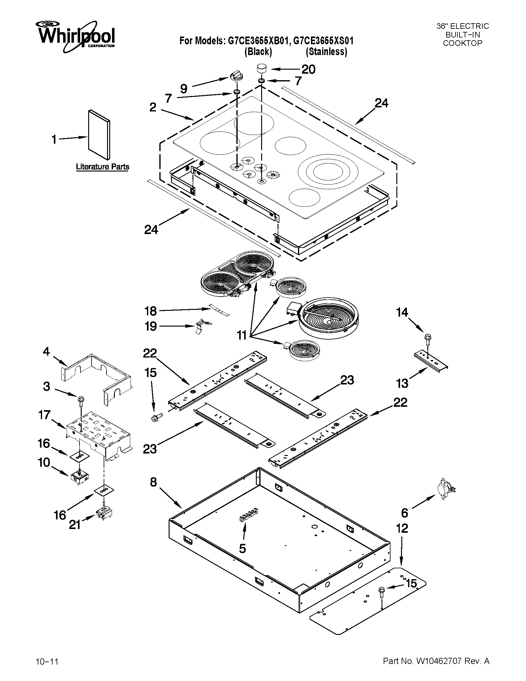 Cooktop parts