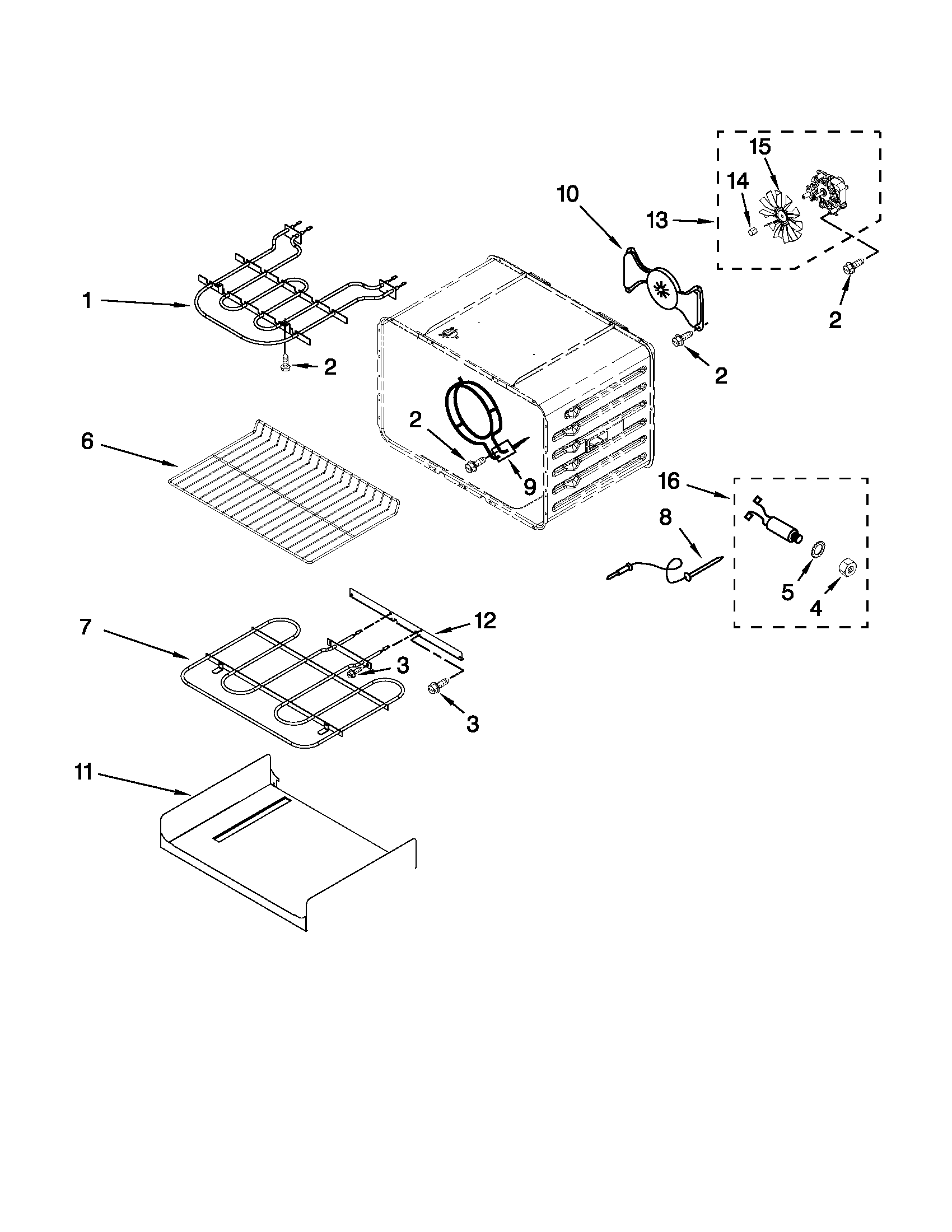 Internal oven parts