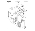 Whirlpool 7MWTW1602AW0 top and cabinet parts diagram