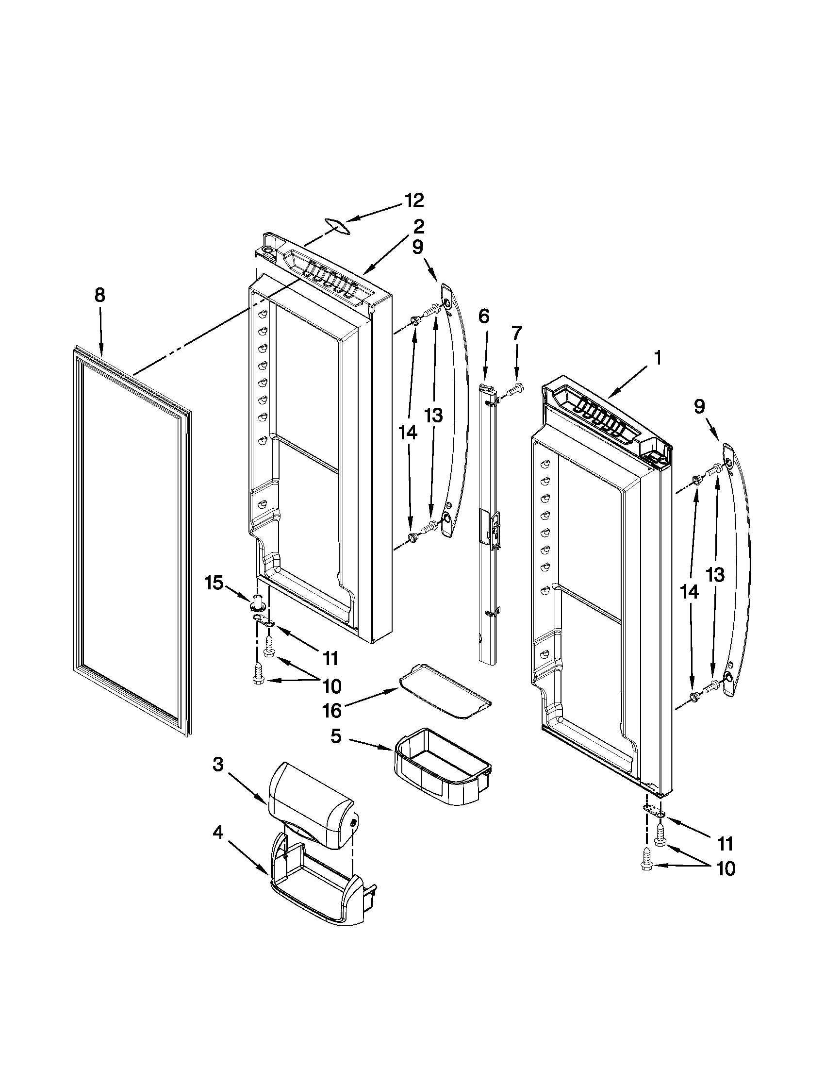 Refrigerator door parts