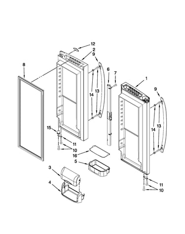 Refrigerator door parts