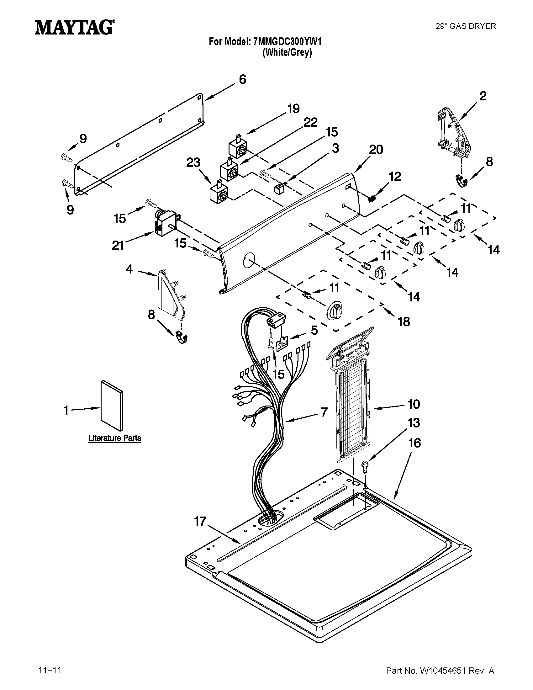 Top and console parts