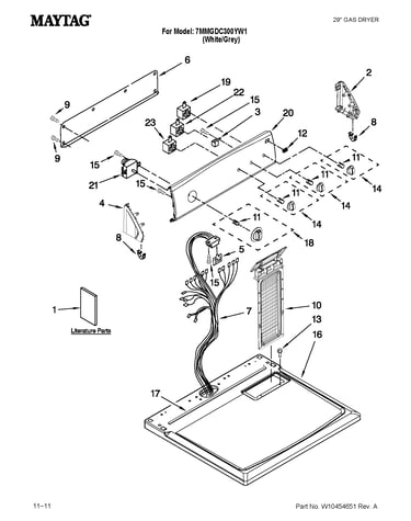 Top and console parts