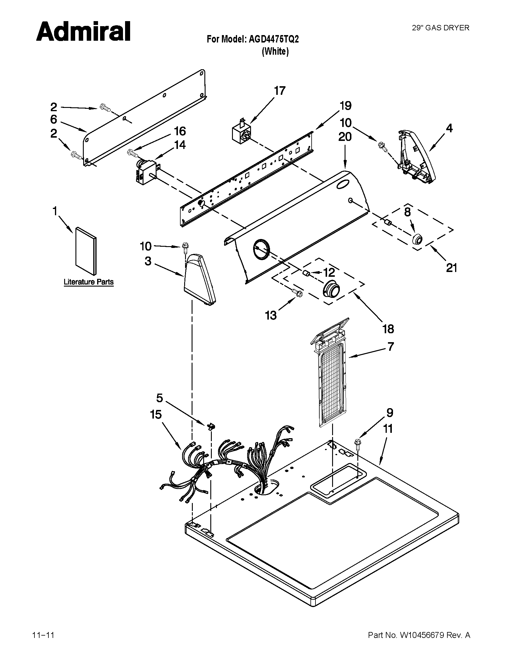 Top and console parts
