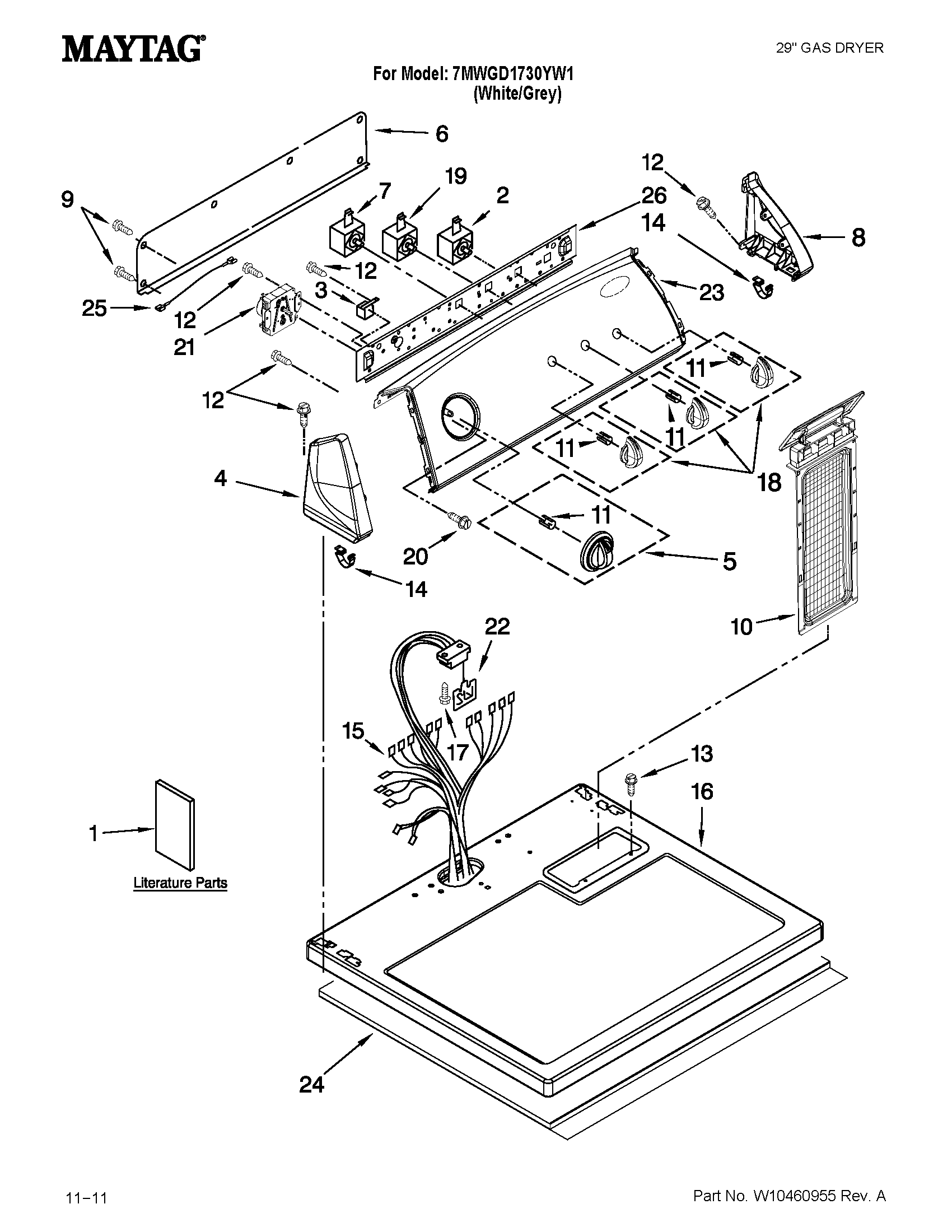 Top and console parts