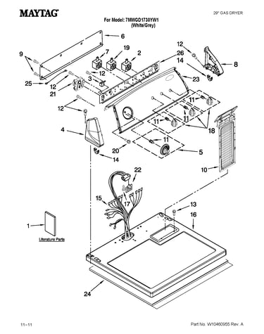 Top and console parts