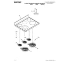 Maytag MET8665XW01 cooktop parts diagram