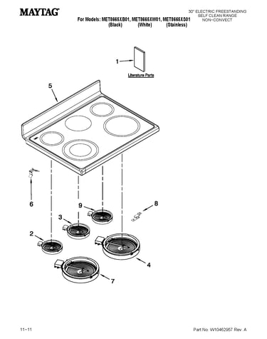 Cooktop parts