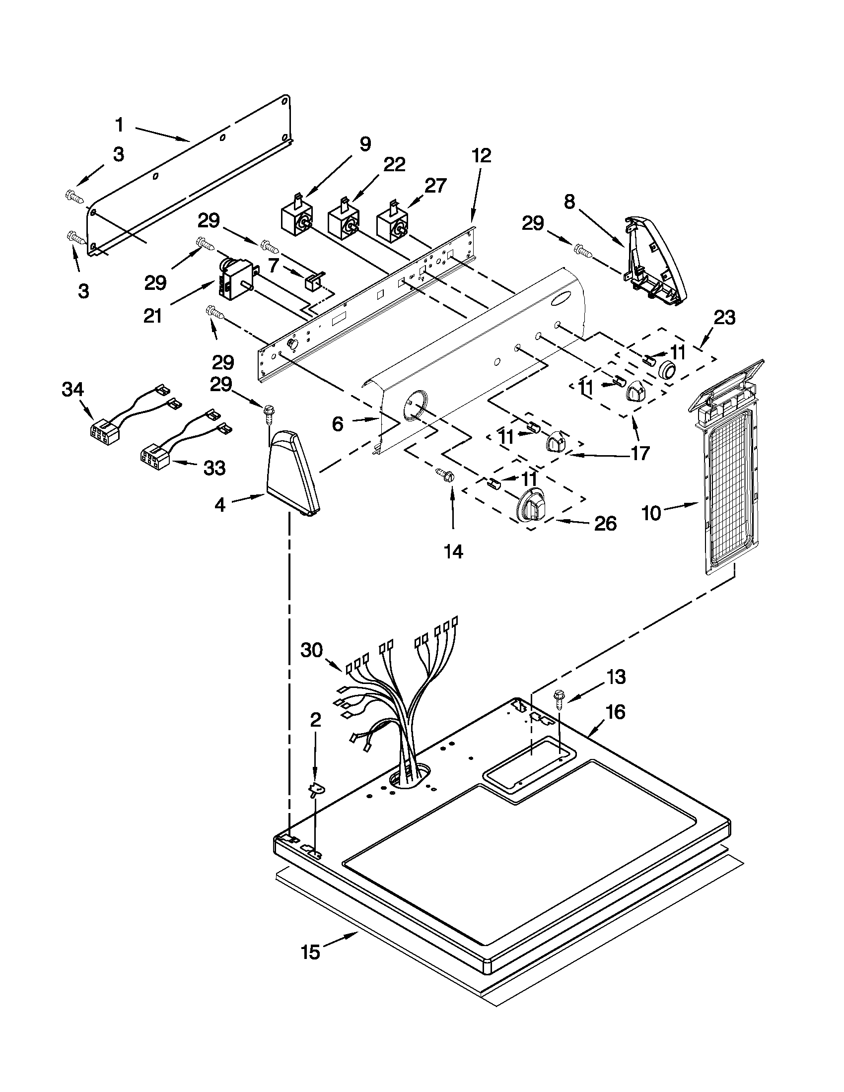 TOP AND CONSOLE PARTS