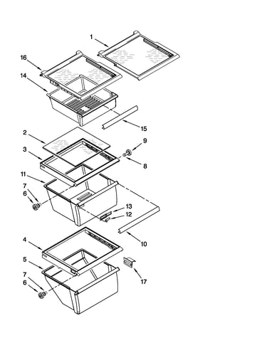 Refrigerator shelf parts