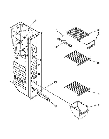 Freezer liner parts