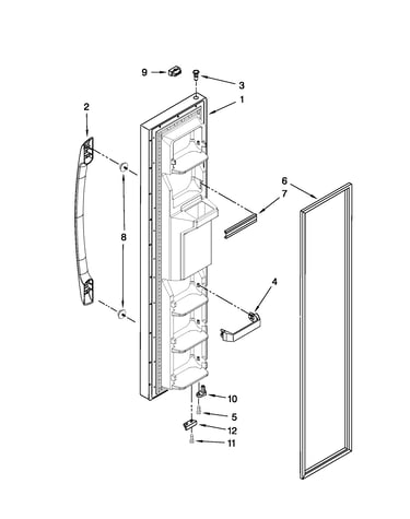 Freezer door parts