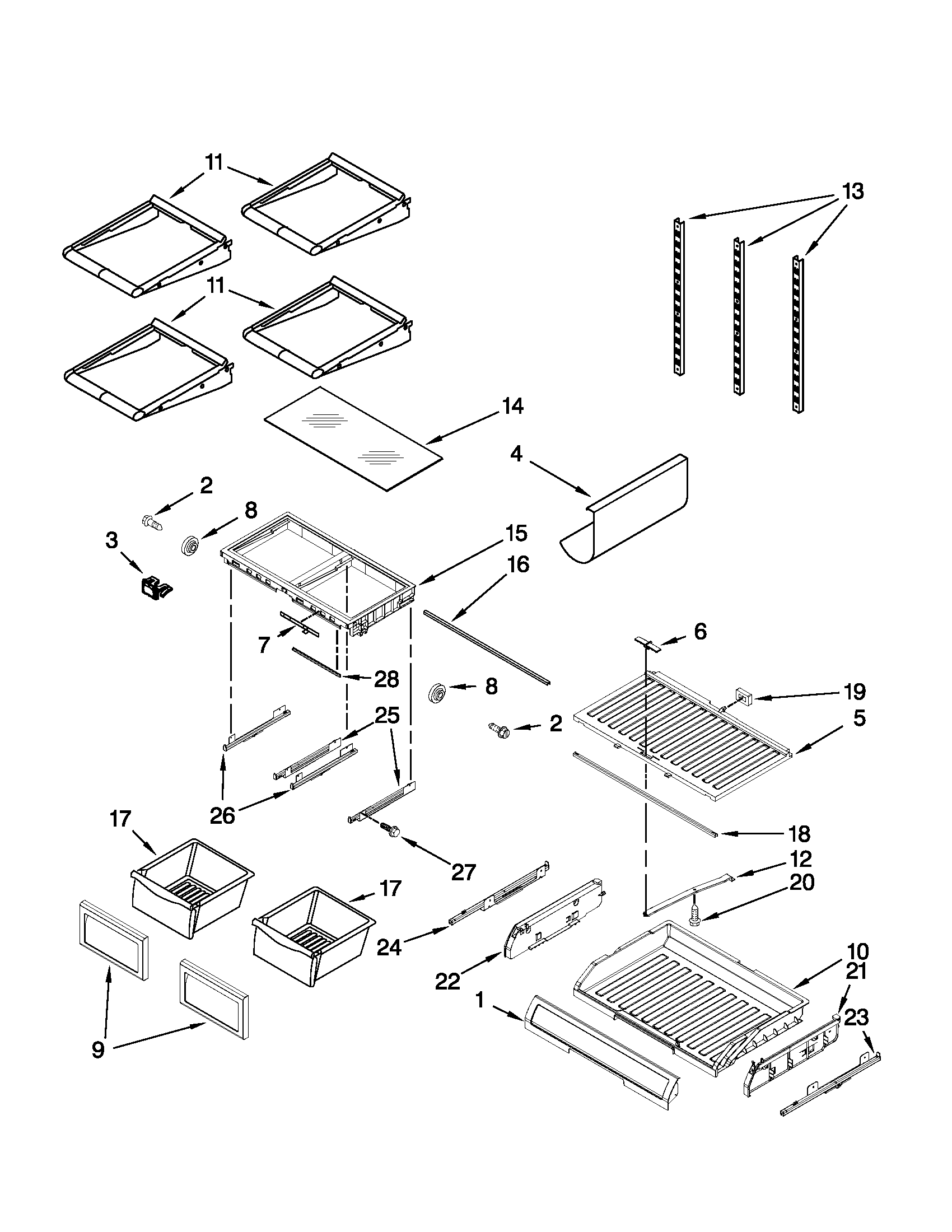 Shelf parts