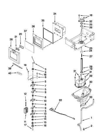 Motor and ice container parts