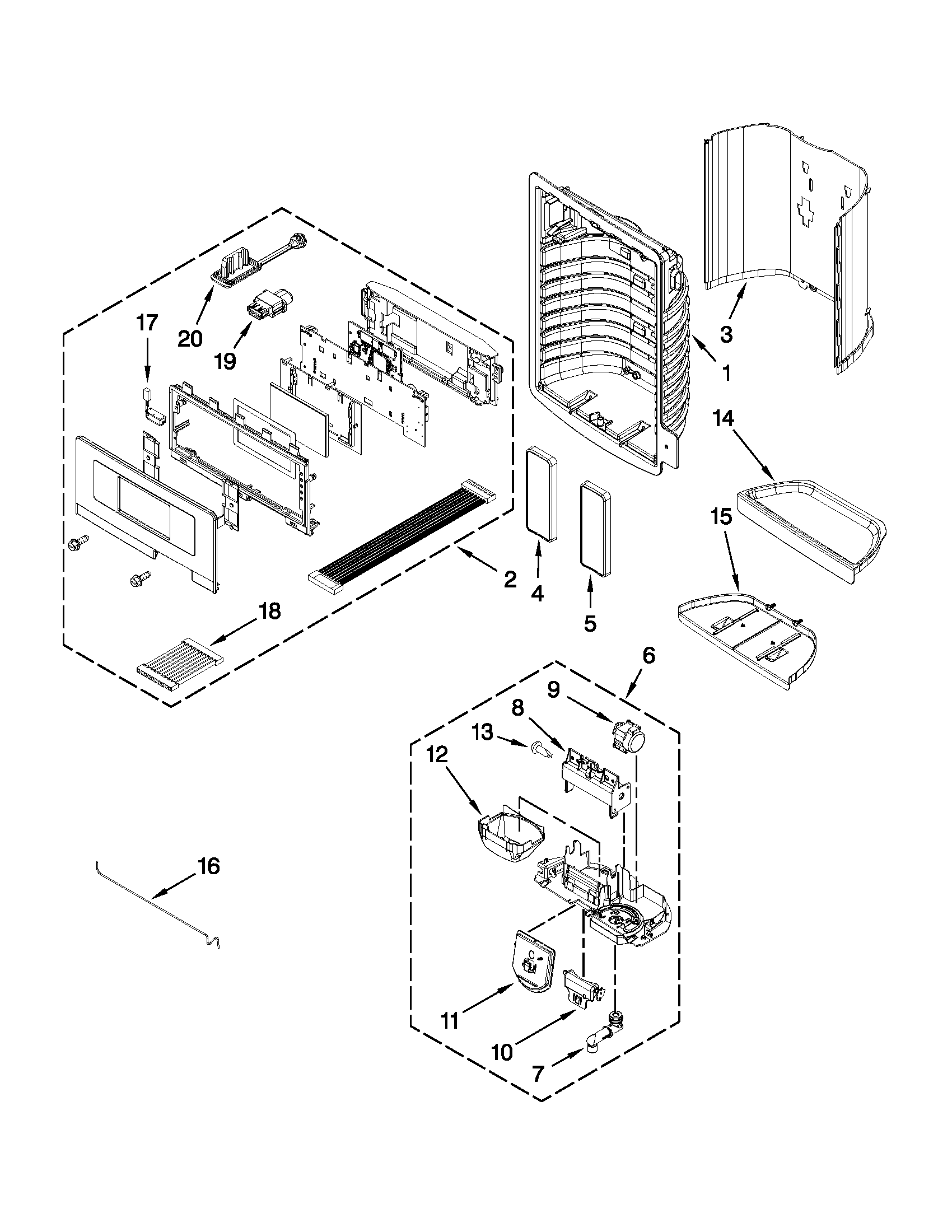 DISPENSER FRONT PARTS