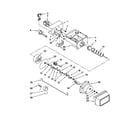 Whirlpool ED5VHEXVB04 motor and ice container parts diagram