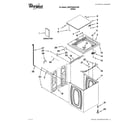 Whirlpool 2DWTW4840YW0 top and cabinet parts diagram