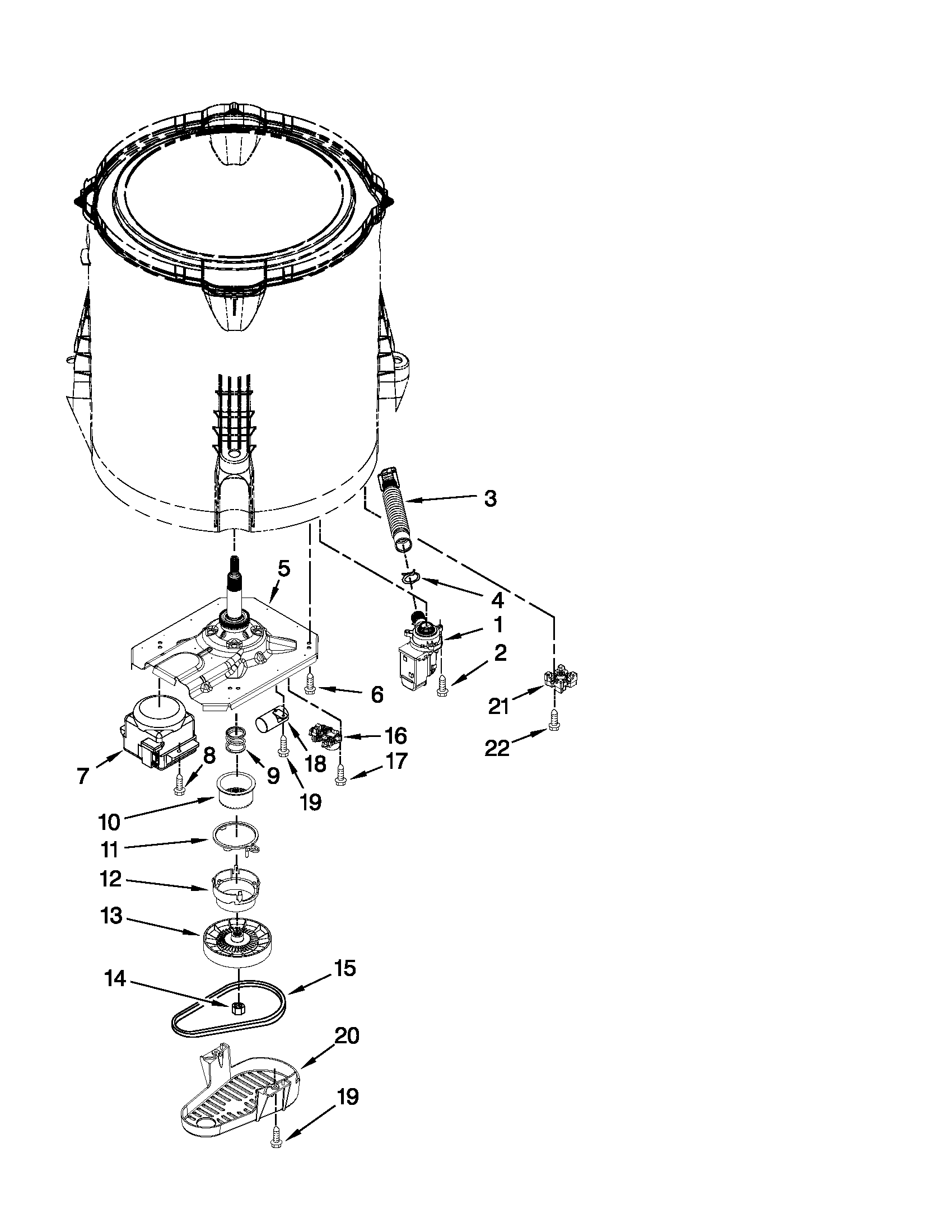 Gearcase, motor and pump parts