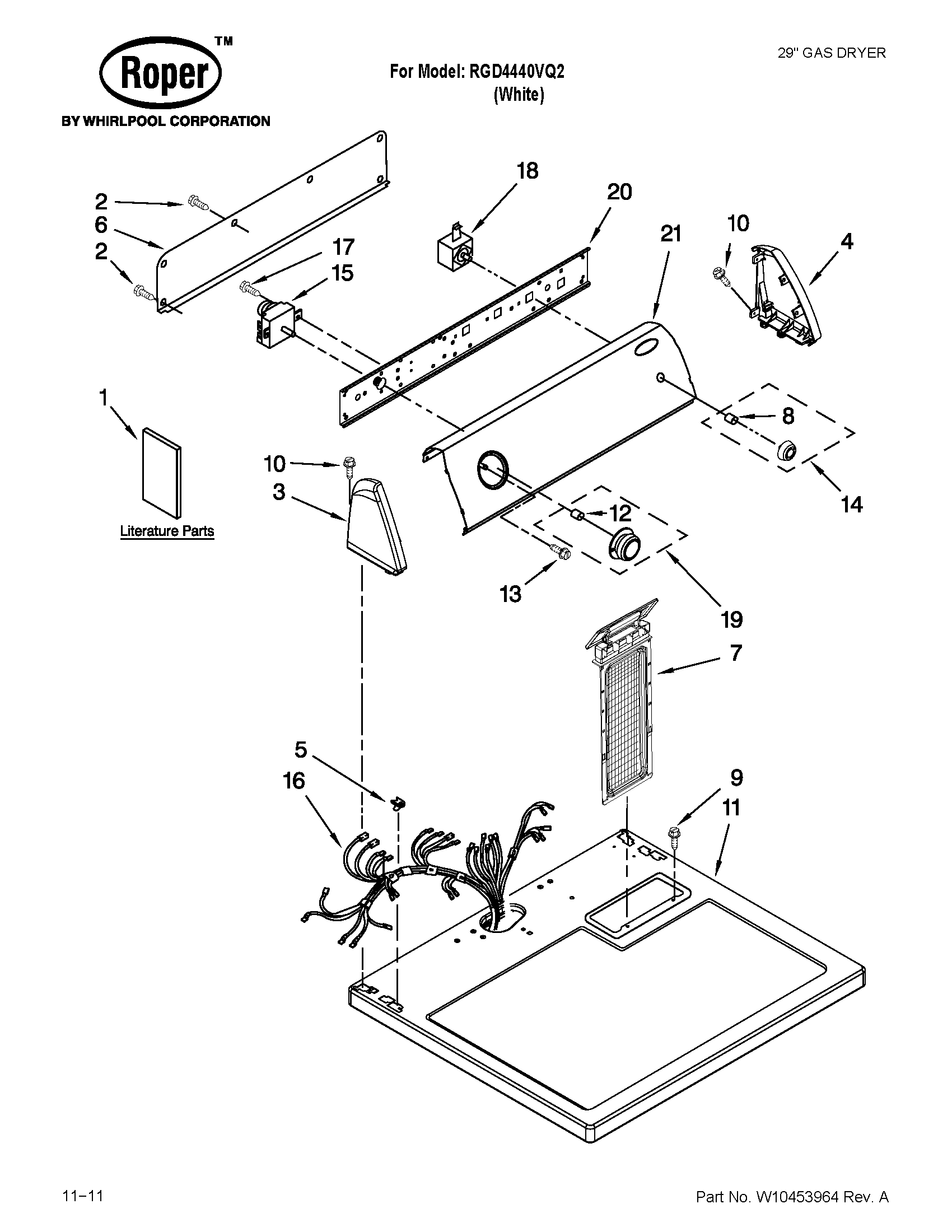 Top and console parts