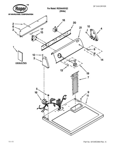 Top and console parts