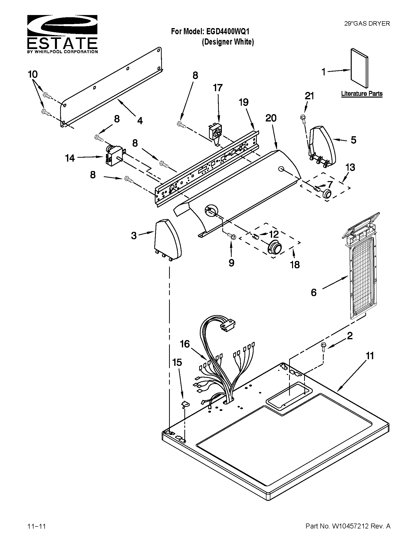 Top and console parts