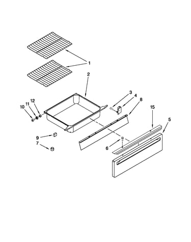 Drawer and rack parts