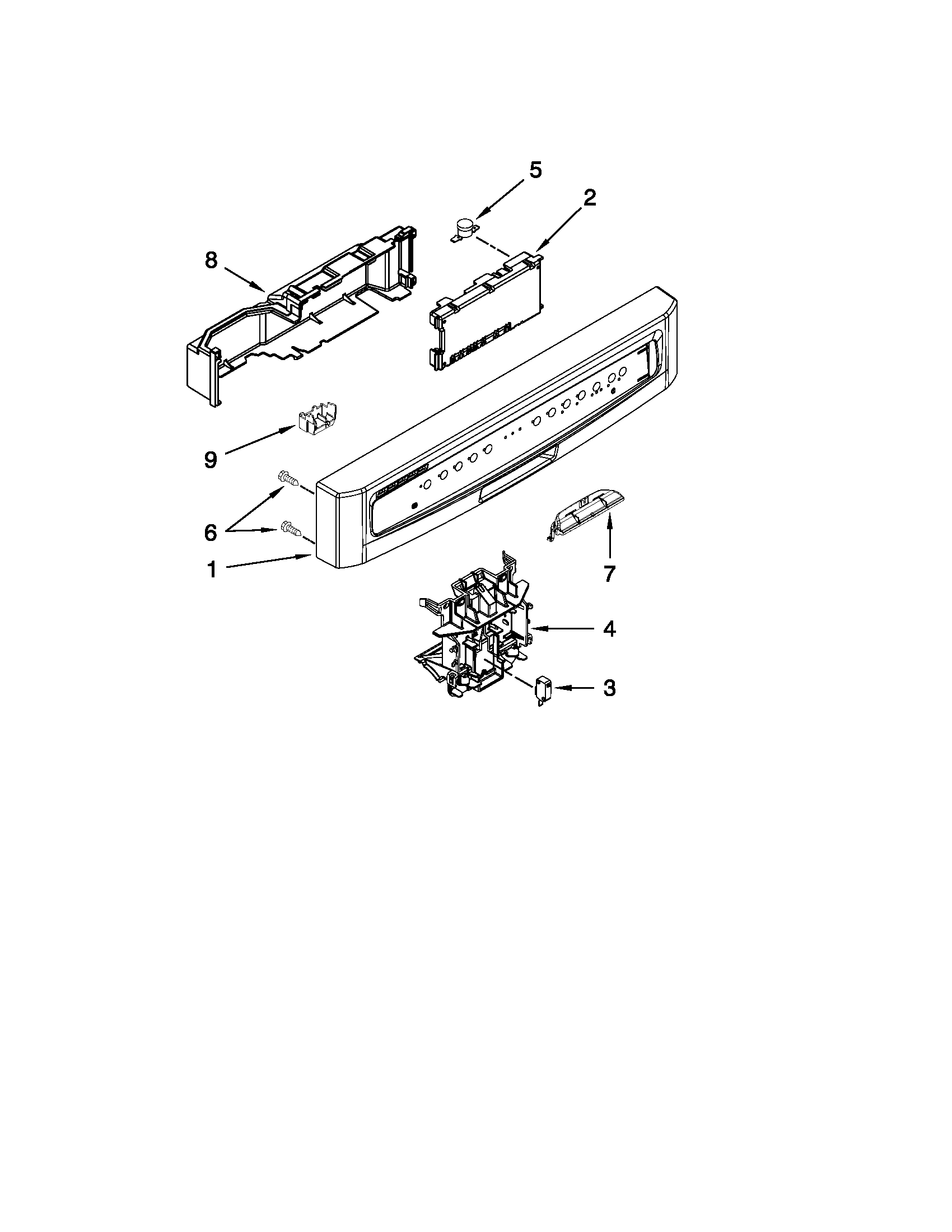 CONTROL PANEL AND LATCH PARTS