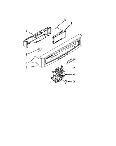Control panel and latch parts