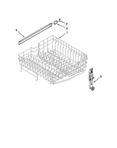 Upper rack and track parts