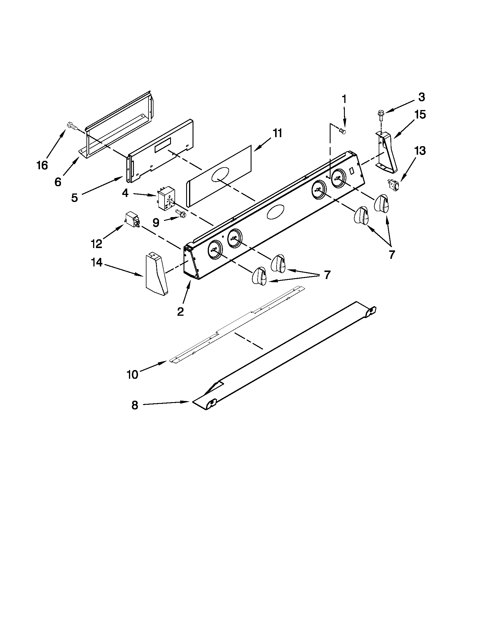 Control panel parts