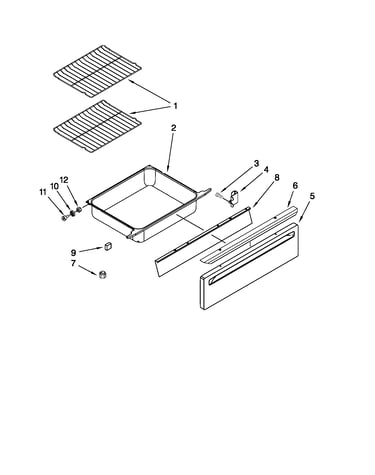 Drawer and rack parts
