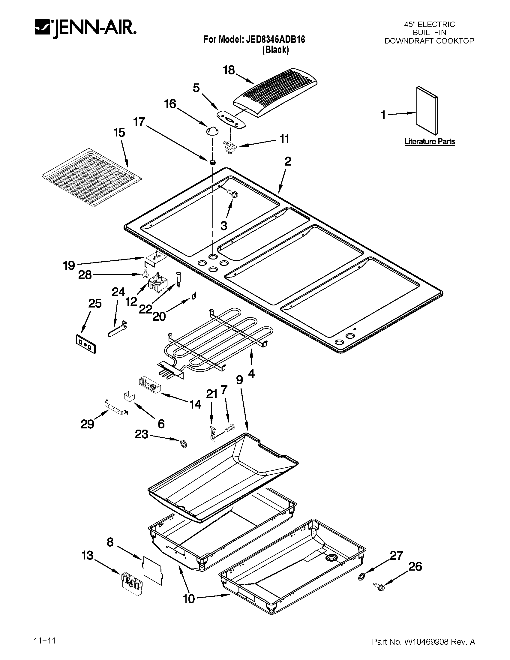Cooktop parts