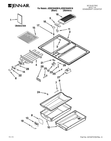 Cooktop parts