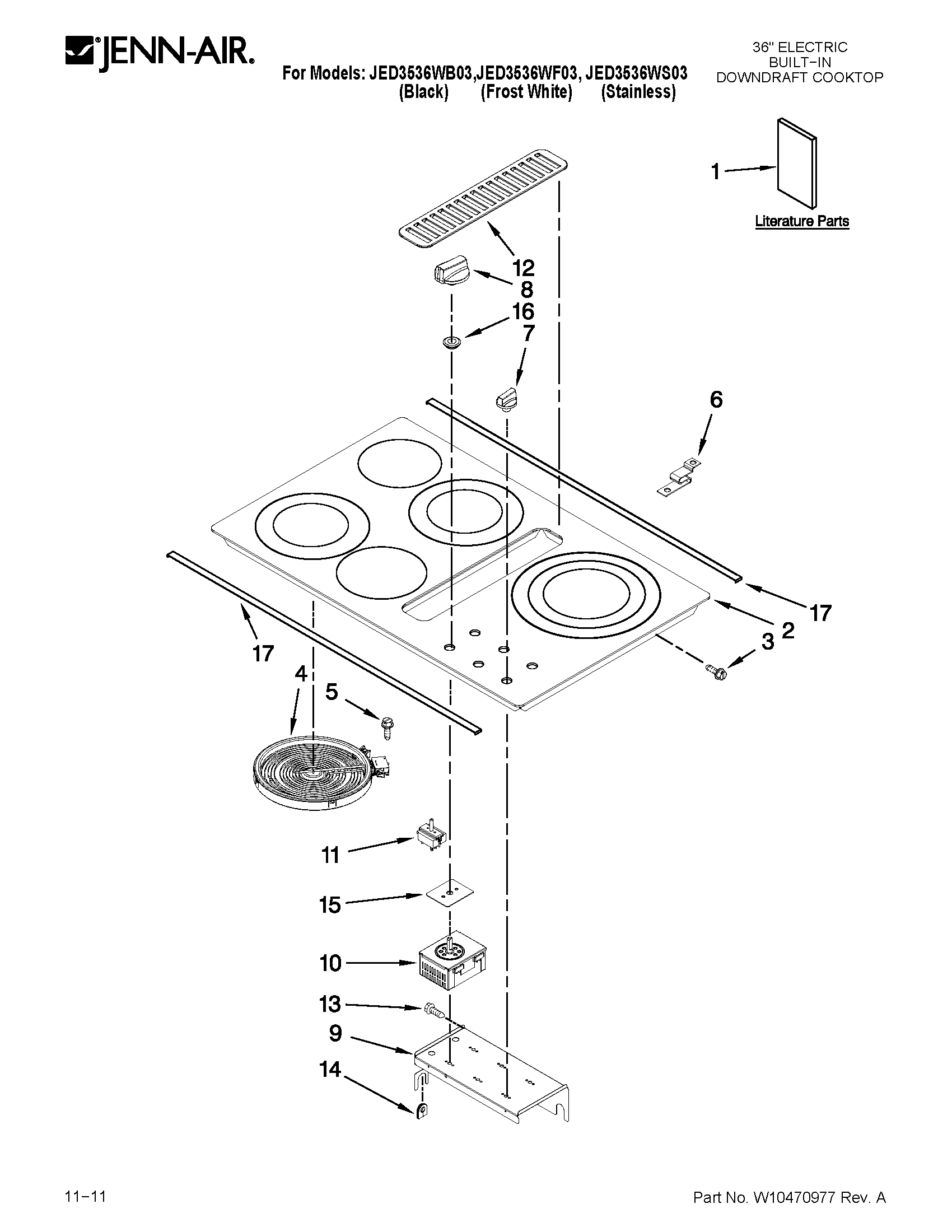 COOKTOP PARTS