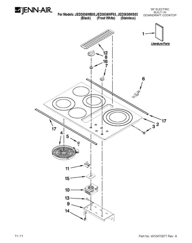 Cooktop parts