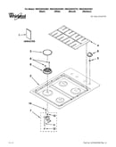 Cooktop, burner and grate parts