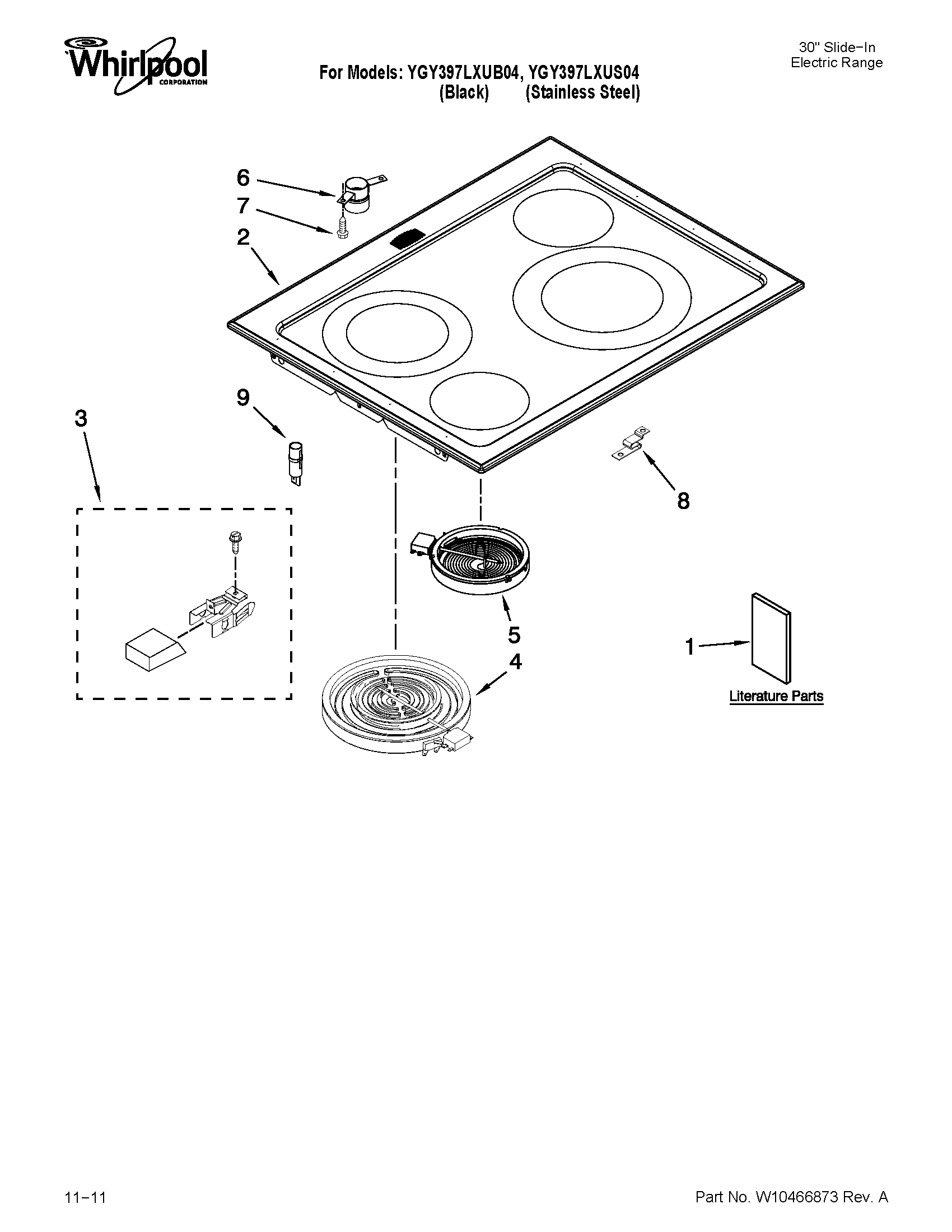 Cooktop parts