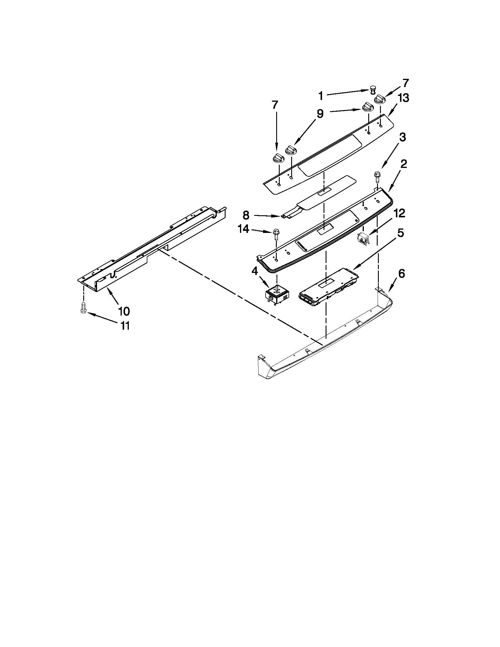 Control panel parts